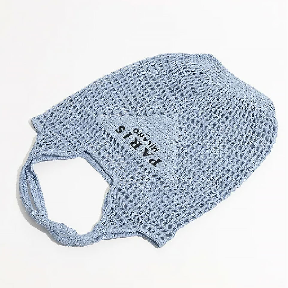 Lisslune | Net straw crochet beach bag