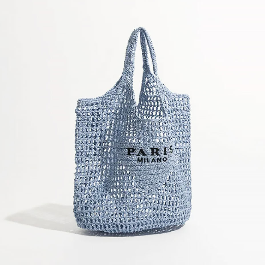 Lisslune | Net straw crochet beach bag