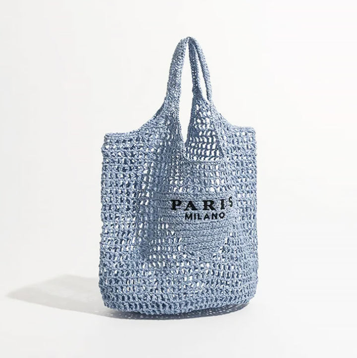 Lisslune | Net straw crochet beach bag