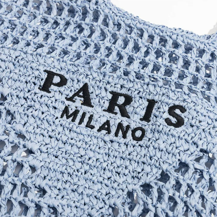 Lisslune | Net straw crochet beach bag