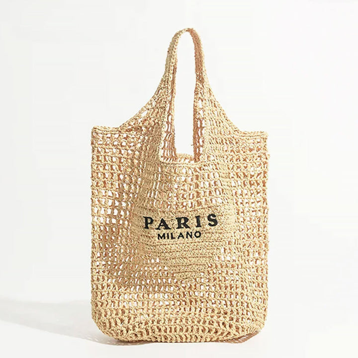Lisslune | Net straw crochet beach bag