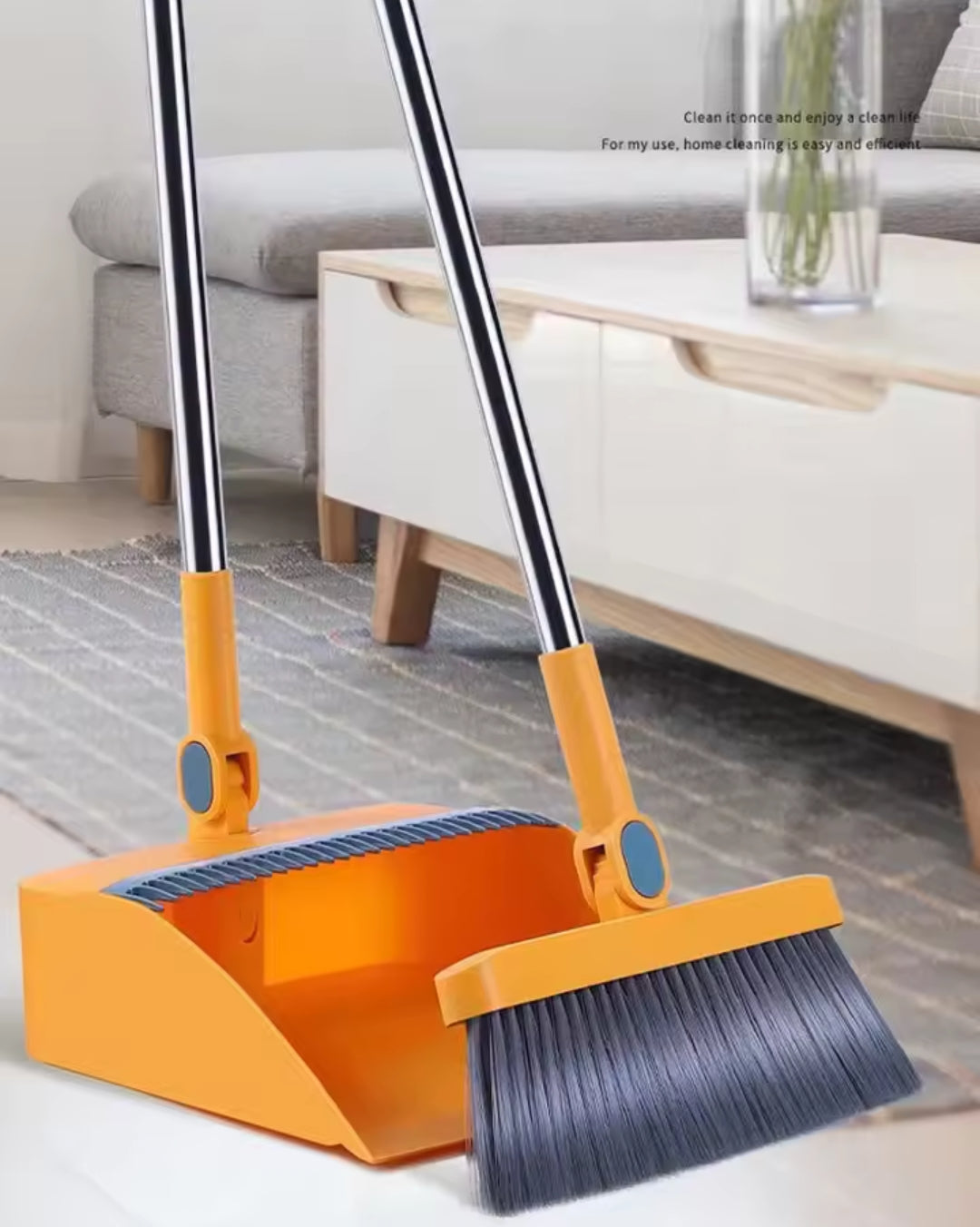 Lisslune | Magnetic Broom and Collapsible Dustpan Set