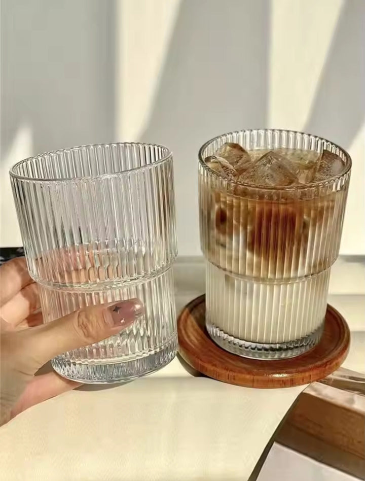 Lisslune | 6Pc ribbed glasses