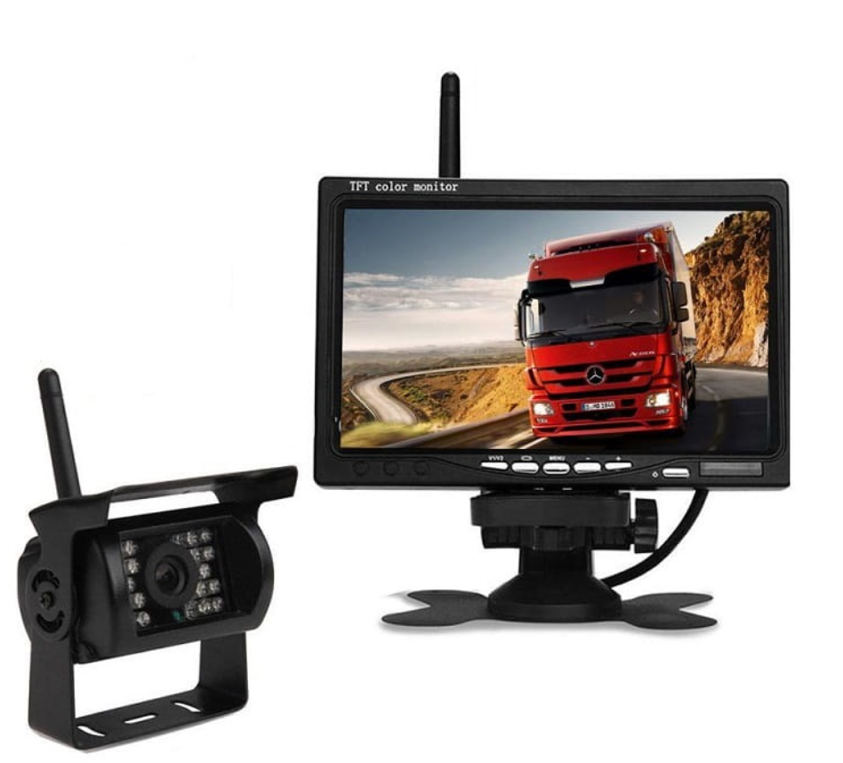 Lisslune | Trailer Truck RV Wireless Backup Camera System with 7" Screen & Wide-Angle View