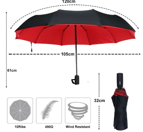 Lisslune | Windproof Storm Umbrella