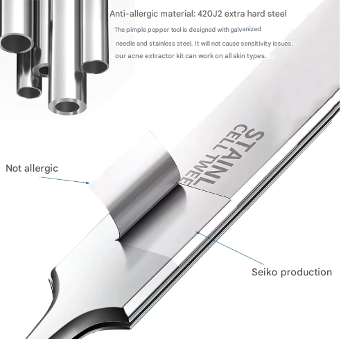 Lisslune | Professional Tweezers "PorePoint" made of Stainless Steel with Ultra-fine Tip