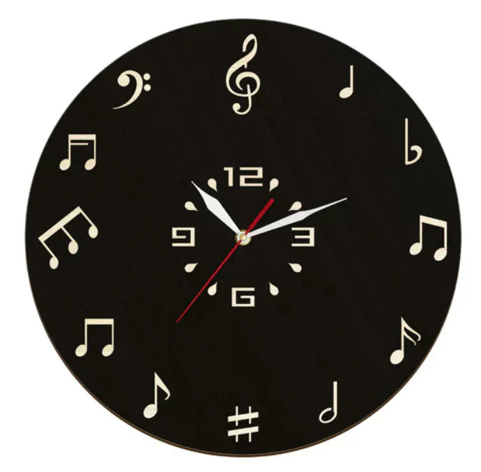 Lisslune | NoteRhythm Artistic Wall Clock – Design with musical notes for modern interiors