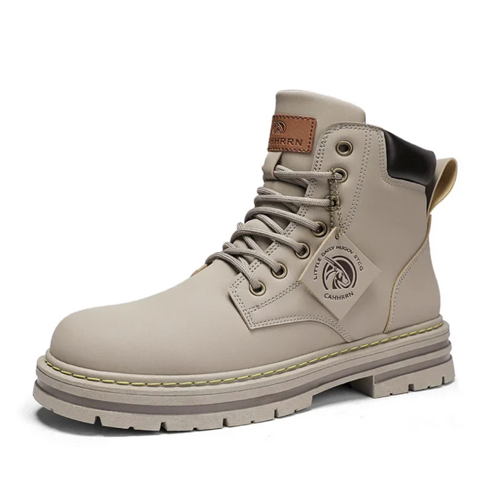 Lisslune | Comfortable Men's Lace-Up Boots – Leather Support Boots with Non-Slip Sole