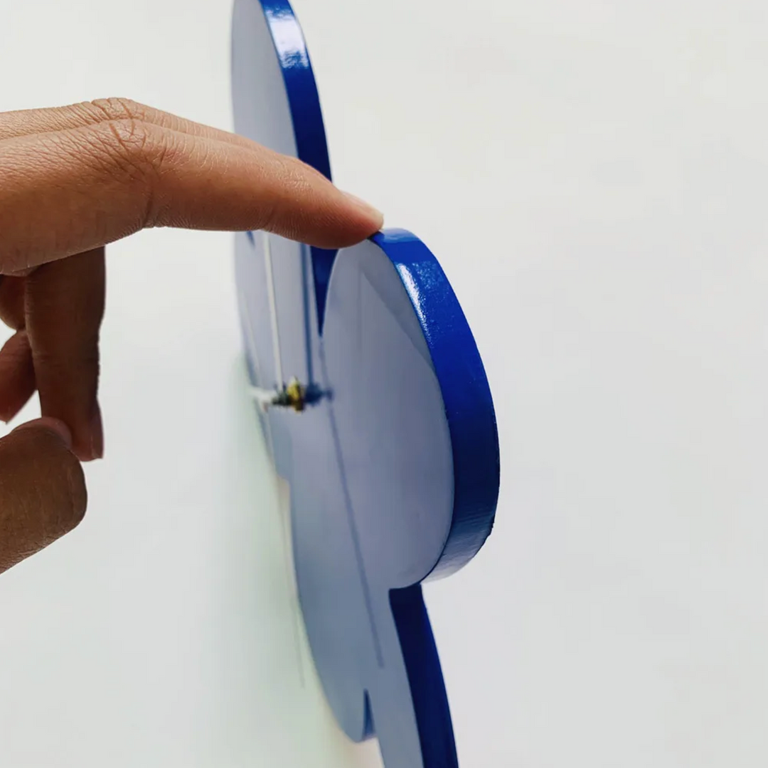 Lisslune | Small Blue Geometric Wall Clock