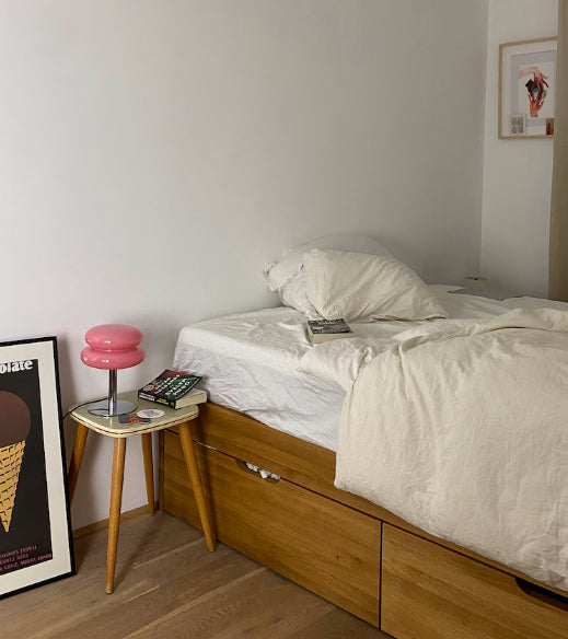 Lisslune | LueurRose – Retro Table Lamp with Dimmable LED and USB