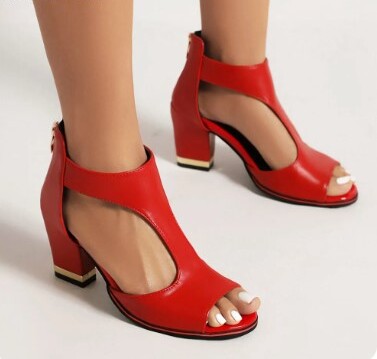 Lisslune | Leather Orthopedic Heeled Sandals