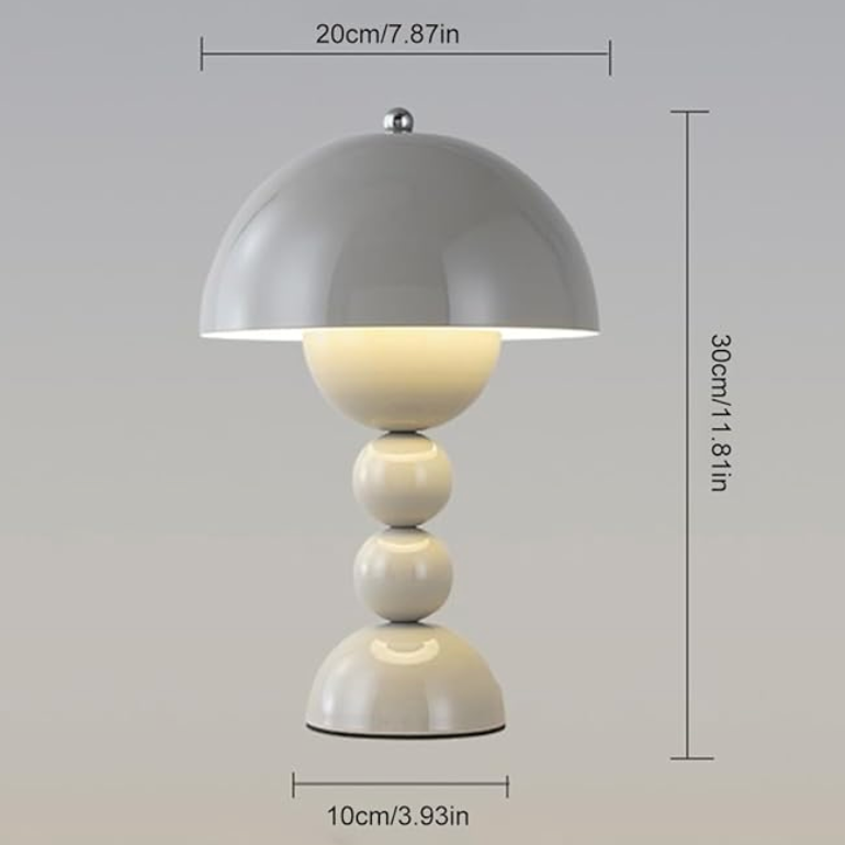 Lisslune | Mushroom Dimmerable LED Table Lamp | USB Rechargeable