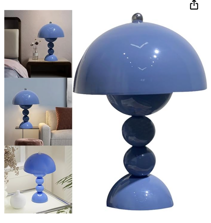 Lisslune | Mushroom Dimmerable LED Table Lamp | USB Rechargeable