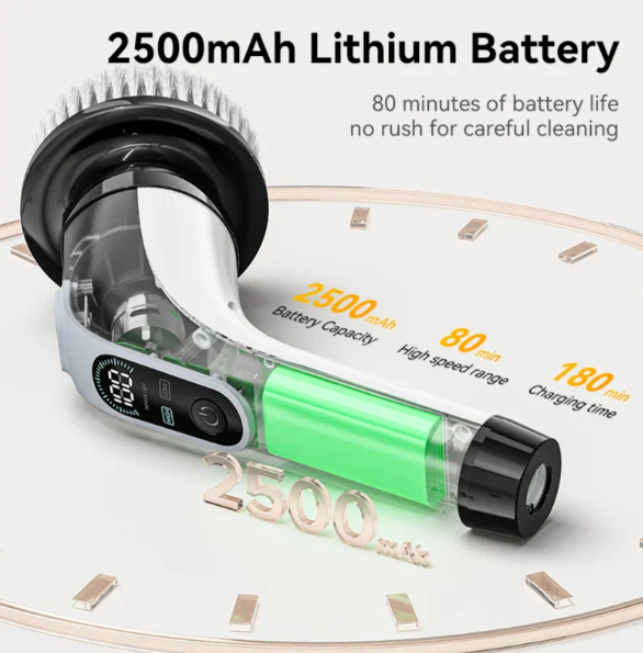 Lisslune | Cordless Electric Cleaning Brush with 7 Replaceable Attachments