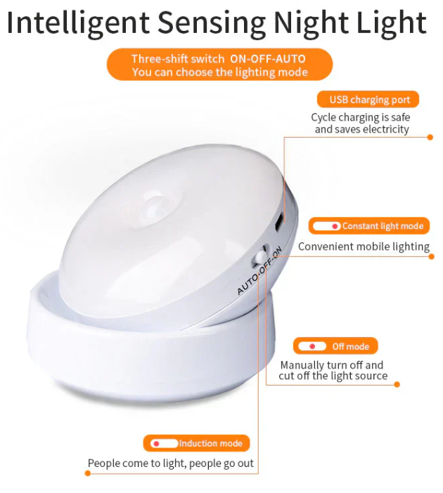 Lisslune | Smart Motion Sensor Night Light – Energy Saving and Automatic