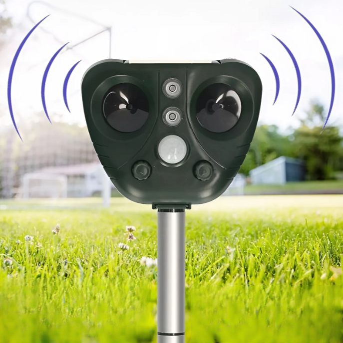 Lisslune | Ultrasonic Bird Repeller, Solar Powered