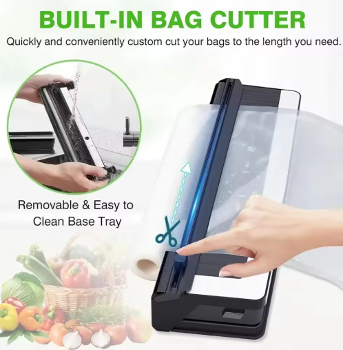Lisslune | Multifunctional 8-in-1 Vacuum Sealer with Integrated Film Cutter