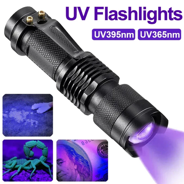 Lisslune | UV-LED flashlight – Ultraviolet light for stain detection and pet urine detection