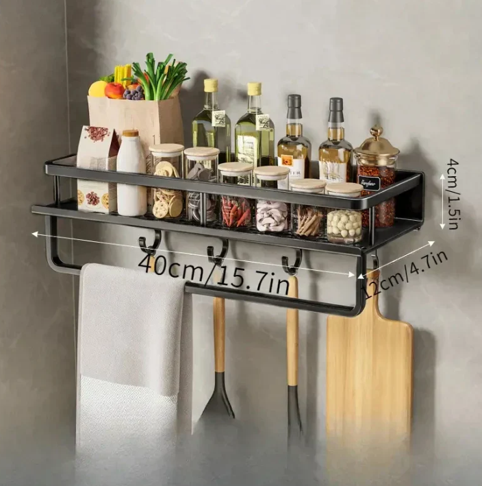 Lisslune | Modern Gray Kitchen Shelf