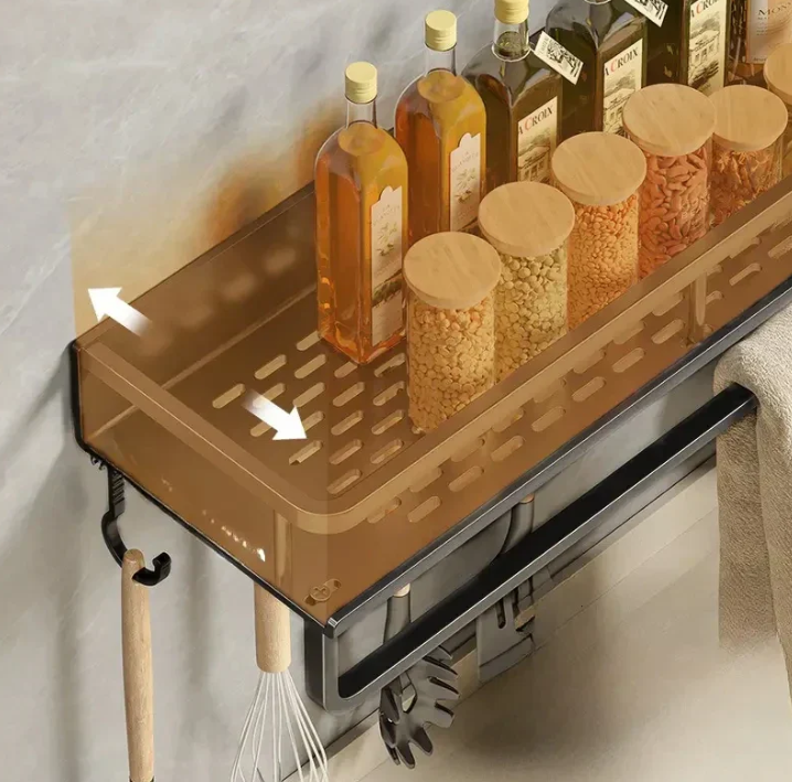 Lisslune | Modern Gray Kitchen Shelf