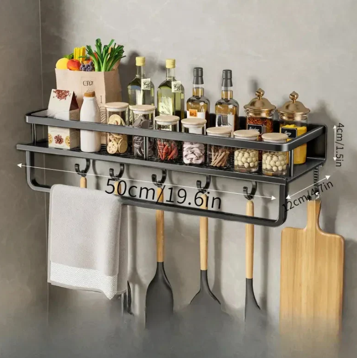Lisslune | Modern Gray Kitchen Shelf