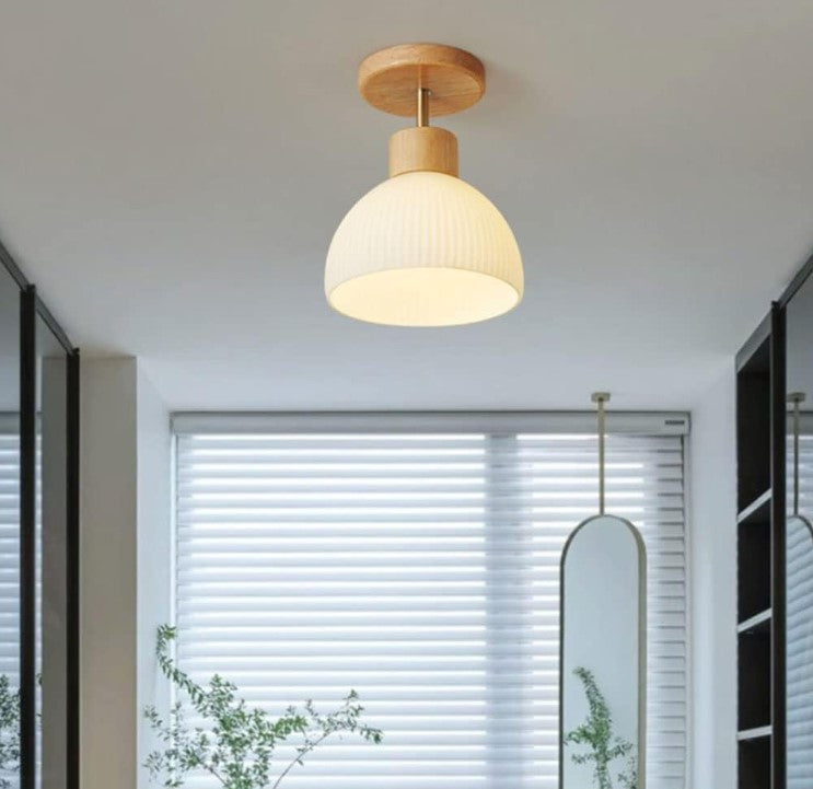 Lisslune | LumiTræ Modern LED Ceiling Lamp – Natural Elegance and Cozy Lighting