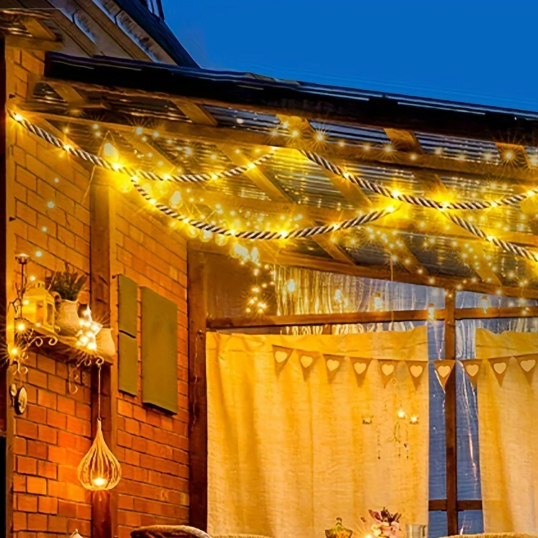 Lisslune | SolarRope | Solar-powered hemp rope light | Sustainable decorative lighting for garden & terrace