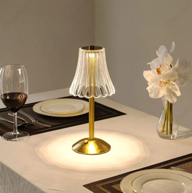 Lisslune | Wireless Crystal Table Lamp with Dimming Function