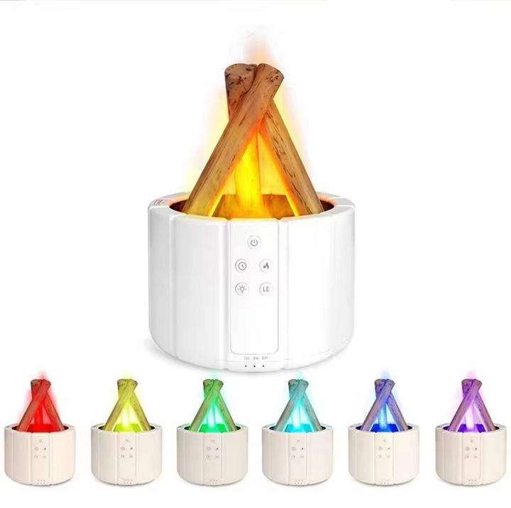 Lisslune | AirFlame Ultrasonic Air Humidifier with Fireplace-like Flame Effect – Compact & Effective