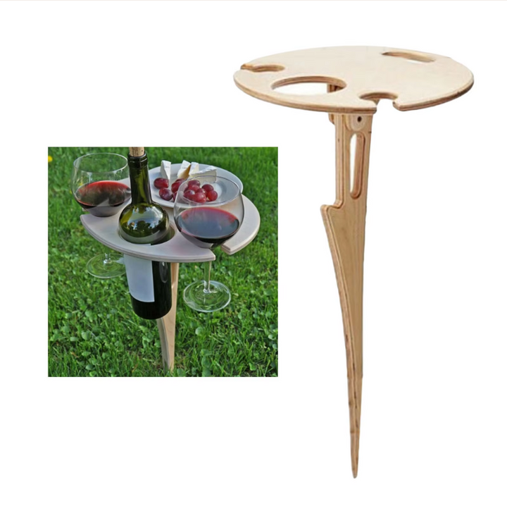 Lisslune | Terraliv Outdoor Drink Holder – Portable Picnic Table for Bottles and Glasses