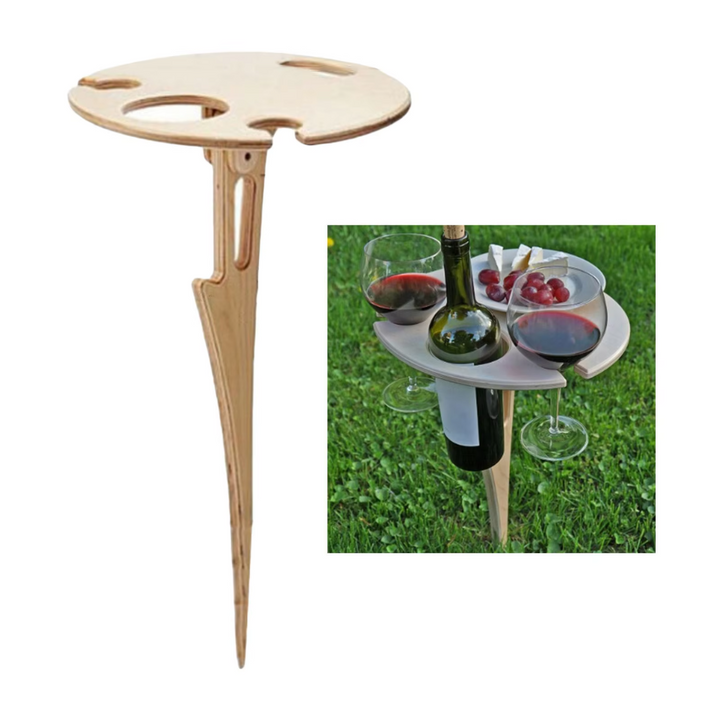 Lisslune | Terraliv Outdoor Drink Holder – Portable Picnic Table for Bottles and Glasses
