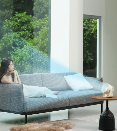 Lisslune | Luna Wall and Desktop Fan – Wireless Whisper-Quiet USB-C Fan with 3 Speeds