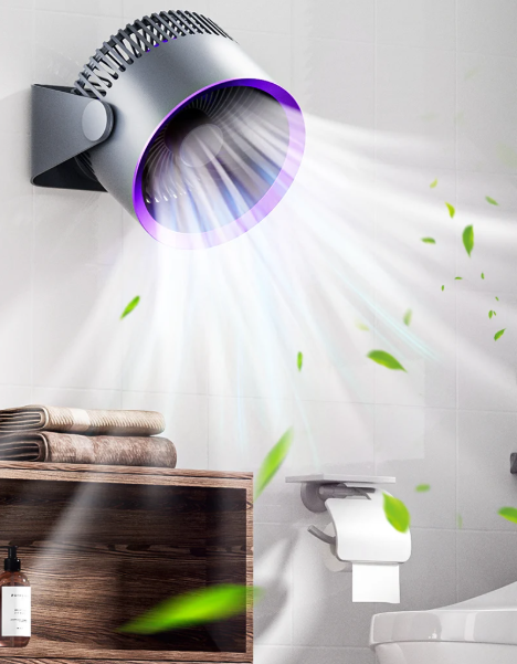 Lisslune | Luna Wall and Desktop Fan – Wireless Whisper-Quiet USB-C Fan with 3 Speeds