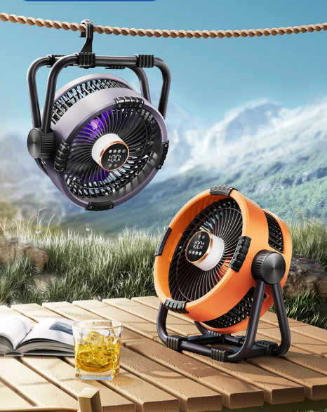 Lisslune | Riley 3-in-1 Camping Fan with LED and Power Bank – 20,000mAh Outdoor Fan with Hook & Remote Control