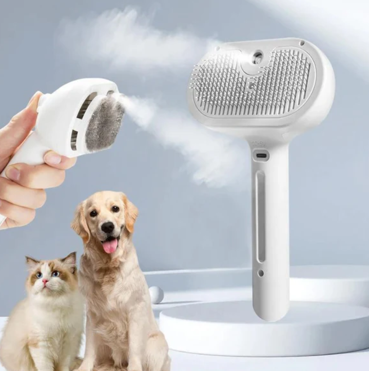 Lisslune | PawMist – Mist-Infused Massage Brush for Pets | Gentle Grooming & Cooling Care for Cats and Dogs