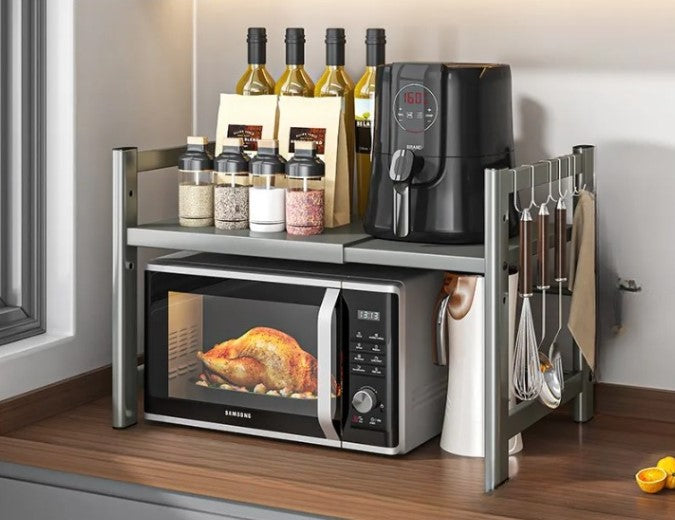 Lisslune | Kitchen Microwave Shelf Multi-Layer Condiment Organiser Rust-Resistant – CookRack