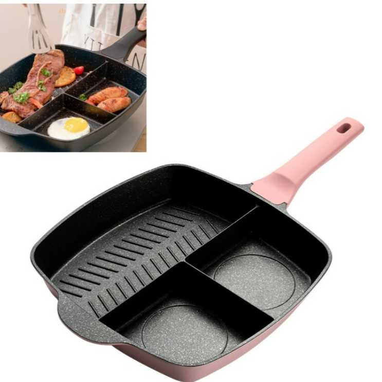 Lisslune | SizzleSplit – 3-in-1 Frying Pan with Separate Sections