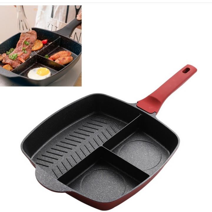 Lisslune | SizzleSplit – 3-in-1 Frying Pan with Separate Sections