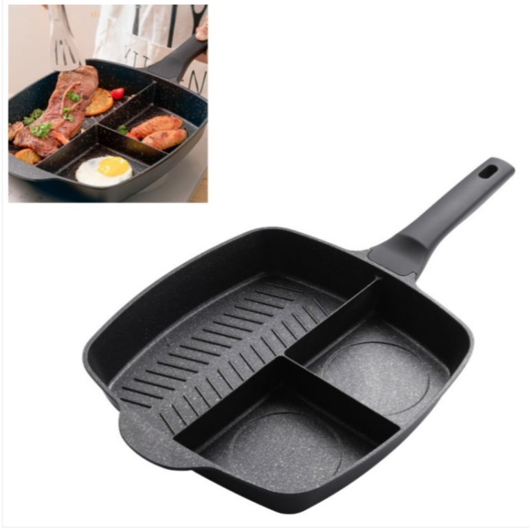 Lisslune | SizzleSplit – 3-in-1 Frying Pan with Separate Sections