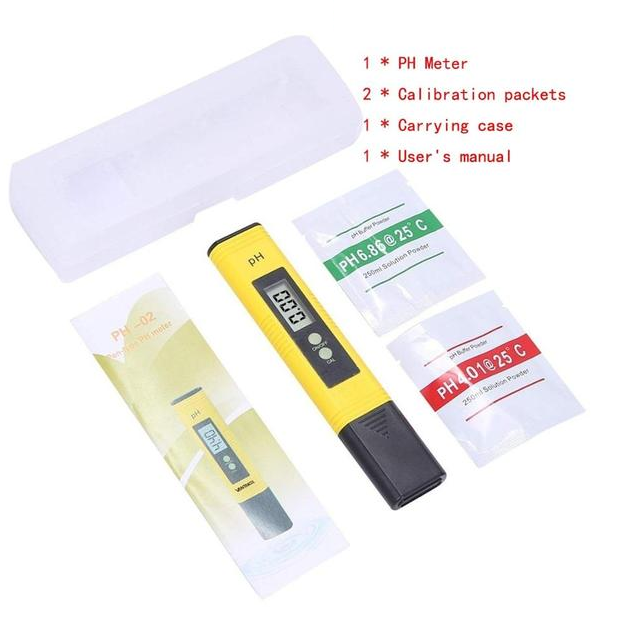Lisslune | Digital LCD pH Meter Accuracy 0.01 Aquariums Pool pH Tester for Water Wine Urine Auto Calibration