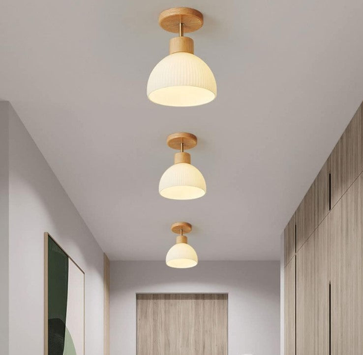 Lisslune | LumiTræ Modern LED Ceiling Lamp – Natural Elegance and Cozy Lighting