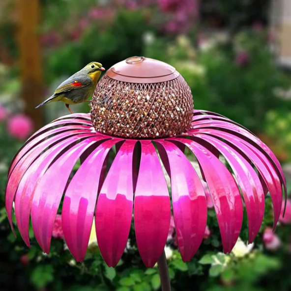 Lisslune | Floral Bird Feeding Station for Garden & Patio
