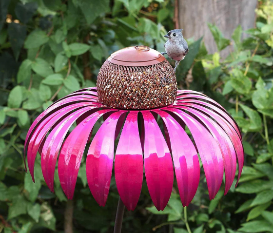 Lisslune | Floral Bird Feeding Station for Garden & Patio