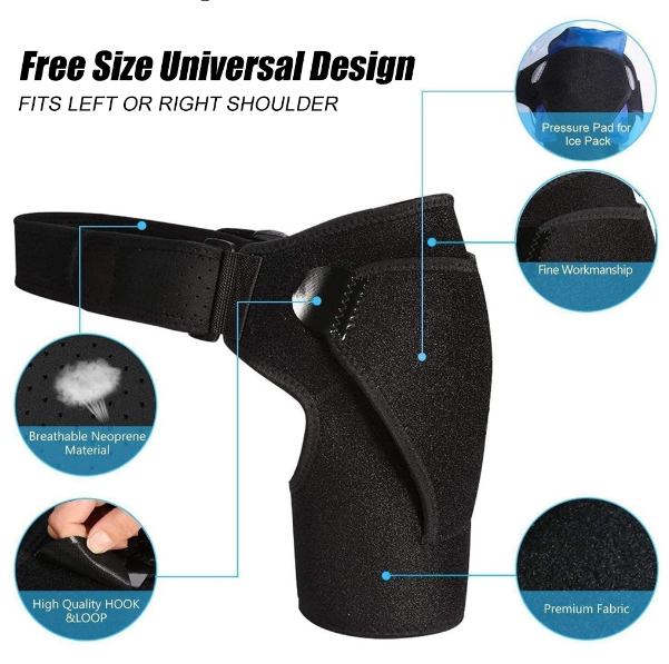 Lisslune | Shoulder support, compression sleeve, alleviates pain, dislocations and injuries