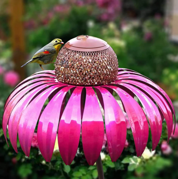 Lisslune | Floral Bird Feeding Station for Garden & Patio