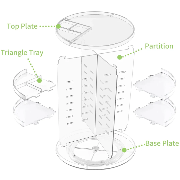 Lisslune | 360° Rotating Makeup Storage Organizer