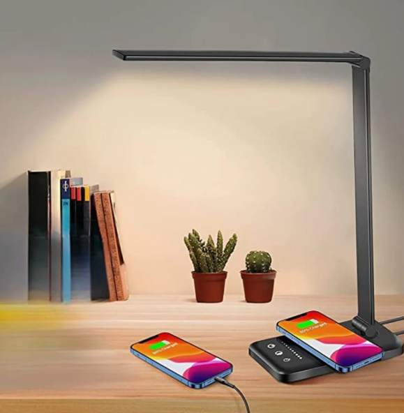 Lisslune | Contemporary Adjustable LED Table Lamp with Charging Function
