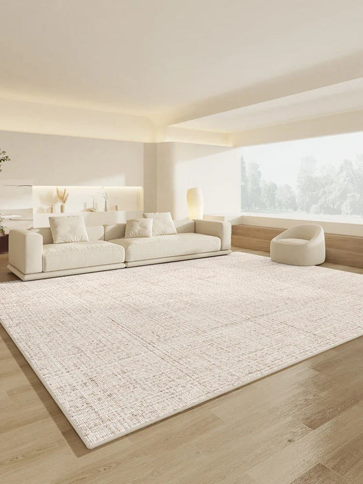 Rynx | Living Room Cream Stylish Sofa Carpets Easy Care Bedroom Nightstand Large Area Rug Luxury Wardrobe Decoration Non-Slip Rugs Carpet