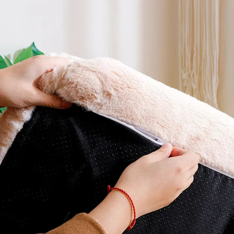 Lisslune | ComfortCuddle | Cat Bench | Soft Plush | Breathable Design | Anti-Slip Bottom