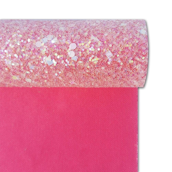 Lisslune | Glamorous Pink Shiny Glitter Fabric Roll for Impressive Handbags and Accessories
